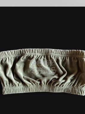 Justify Olive Green Kids Elastic Waist Bottoms with Rhinestone Accent